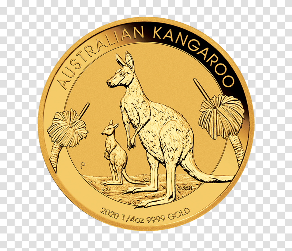 Gold Nugget Kangaroo Gold Bullion Coins Australia, Money, Bird, Animal, Antelope Transparent Png