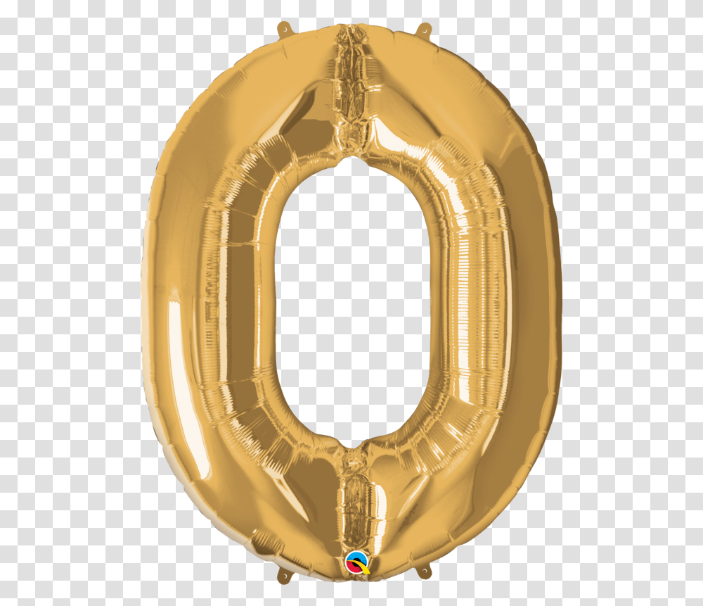Gold Number 0 Balloon, Alphabet, Apparel Transparent Png