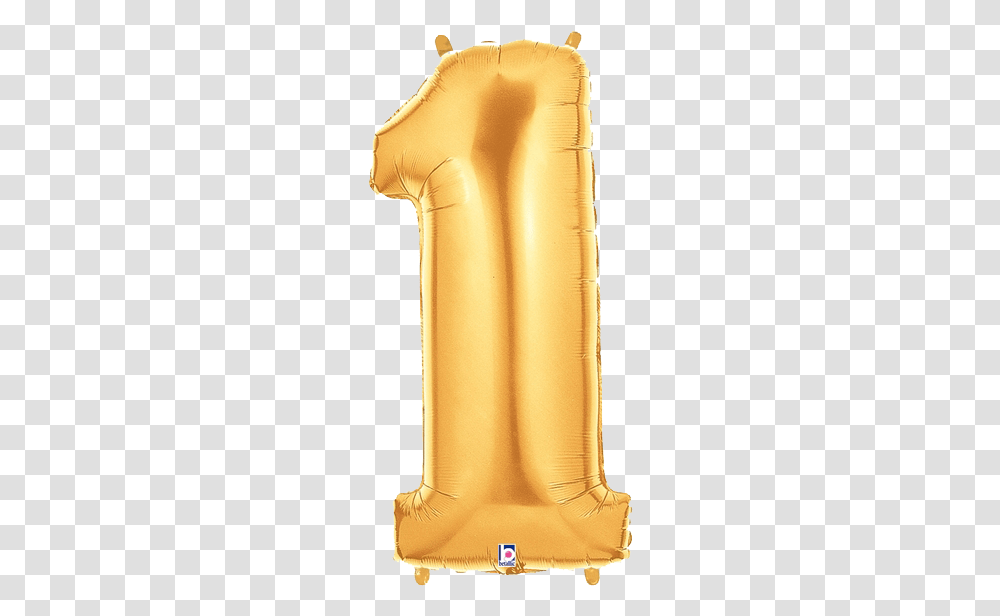 Gold Number 1 Foil Balloon Numbers Balloon Gold, Bottle, Scroll Transparent Png
