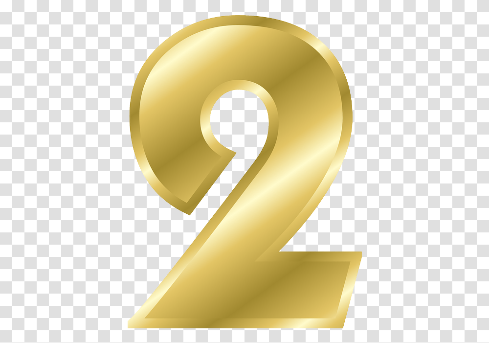 Gold Number 2 Gold Number 2, Symbol, Text, Alphabet, Lamp Transparent Png