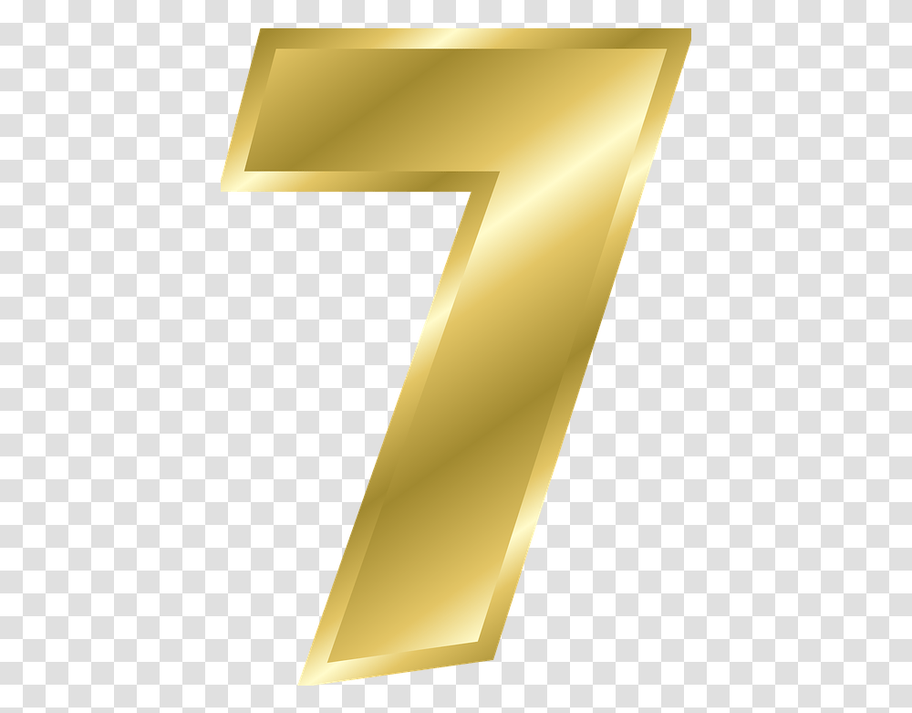 Gold Number 7 Background Gold Number, Symbol, Text Transparent Png