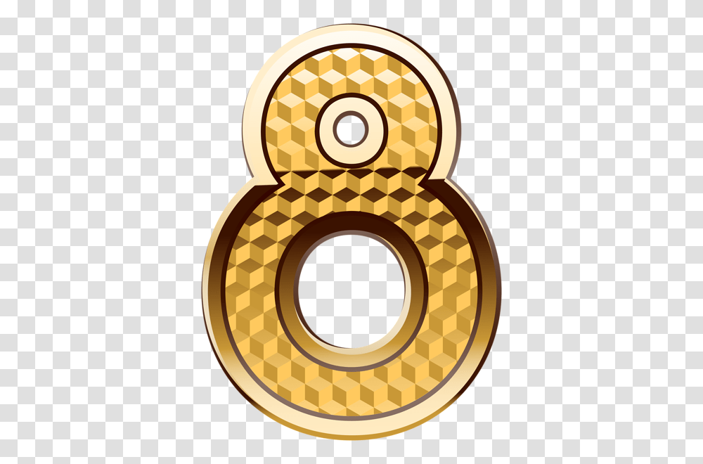 Gold Number Eight Clip Art, Alphabet, Label Transparent Png