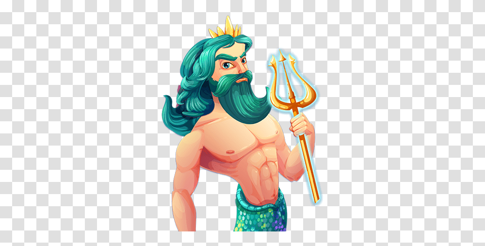 Gold Of Poseidon Red Rake Gaming > Games > Video Bingos Animated Picture Of Poseidon, Toy, Emblem, Symbol, Trident Transparent Png