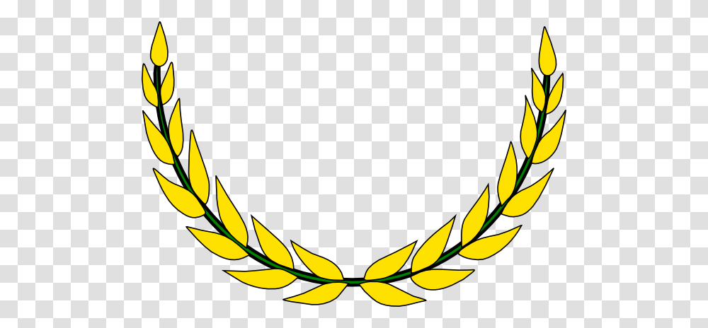 Gold Olive Wreath Clip Art, Banana, Plant, Leaf, Label Transparent Png