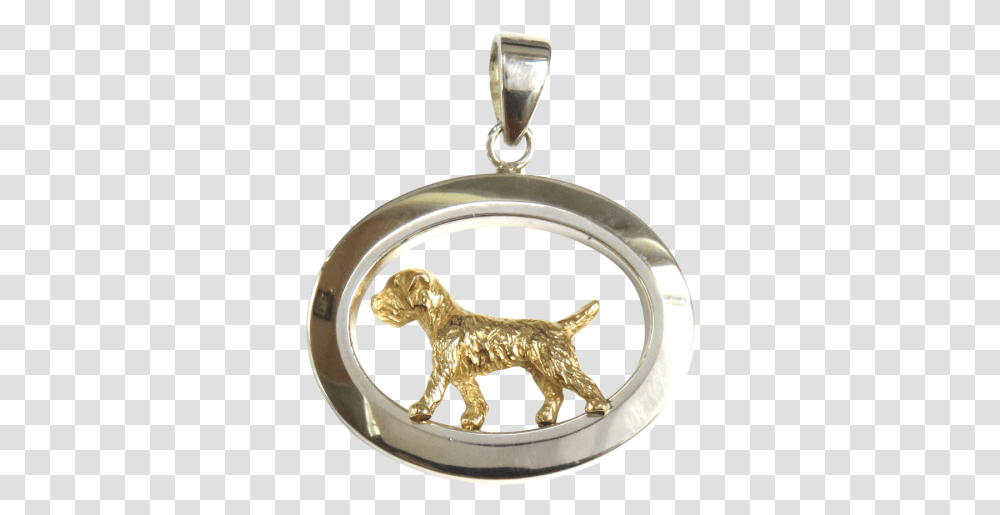 Gold Or Sterling Silver Border Terrier In Glossy Oval Locket, Pendant Transparent Png