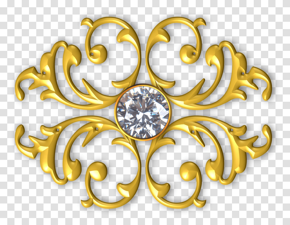 Gold Ornament Gem Diamond Quartz Stone Precious Patrones Para Stencil, Gemstone, Jewelry, Accessories, Accessory Transparent Png