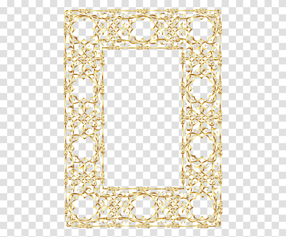 Gold Ornate Geometric Frame 2 No Background Frames With No Background, Alphabet, Pattern, Gate Transparent Png