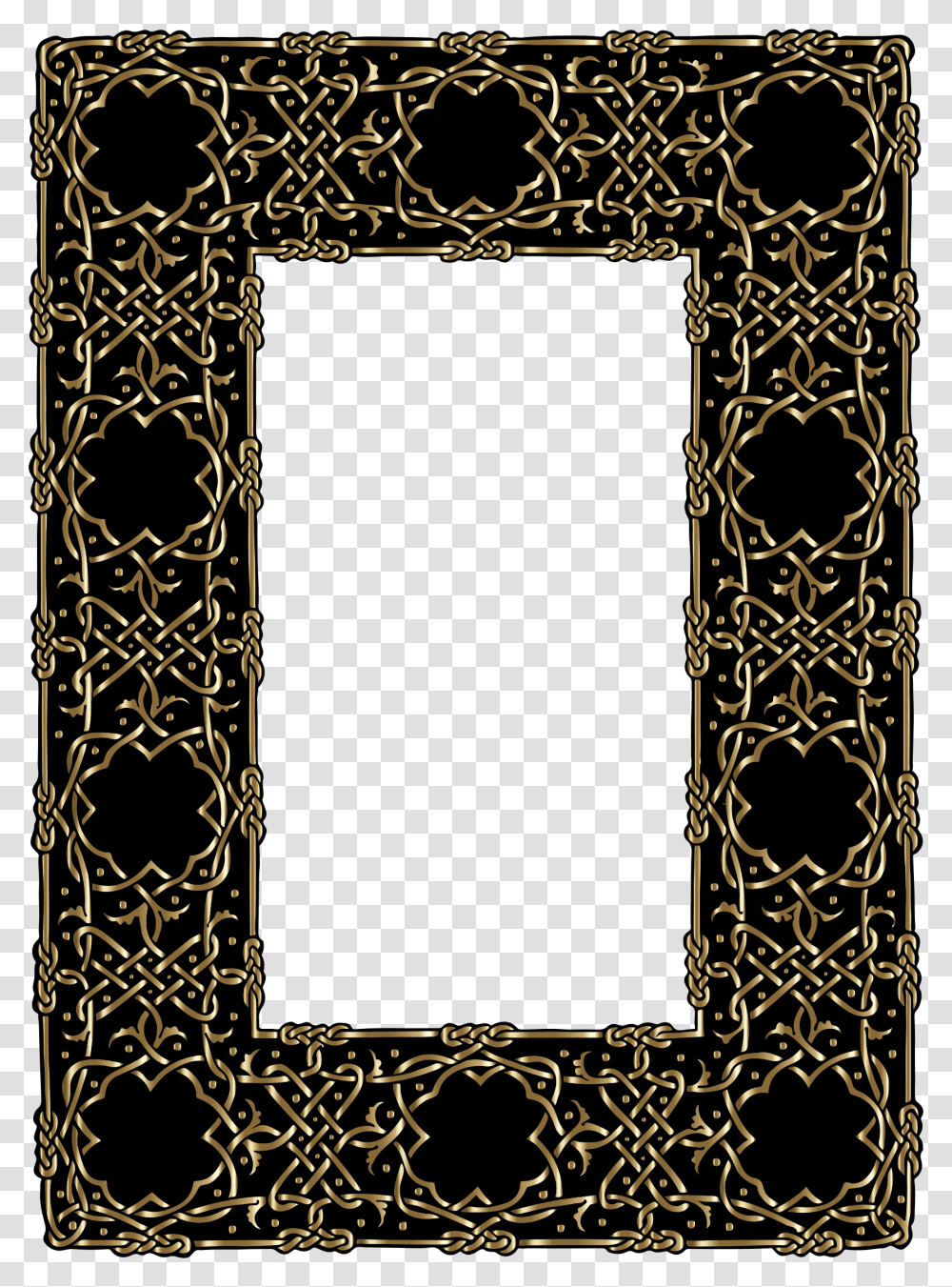 Gold Ornate Geometric Frame Clip Arts Celtic Knot Frame, Rug, Alphabet, Pattern Transparent Png
