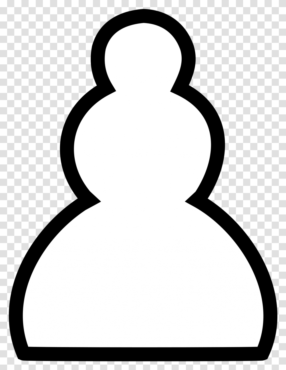 Gold Outline Pot Of Gold Outline Chess White Pawn Chess White Pawn Clipart, Nature, Outdoors, Snow, Snowman Transparent Png