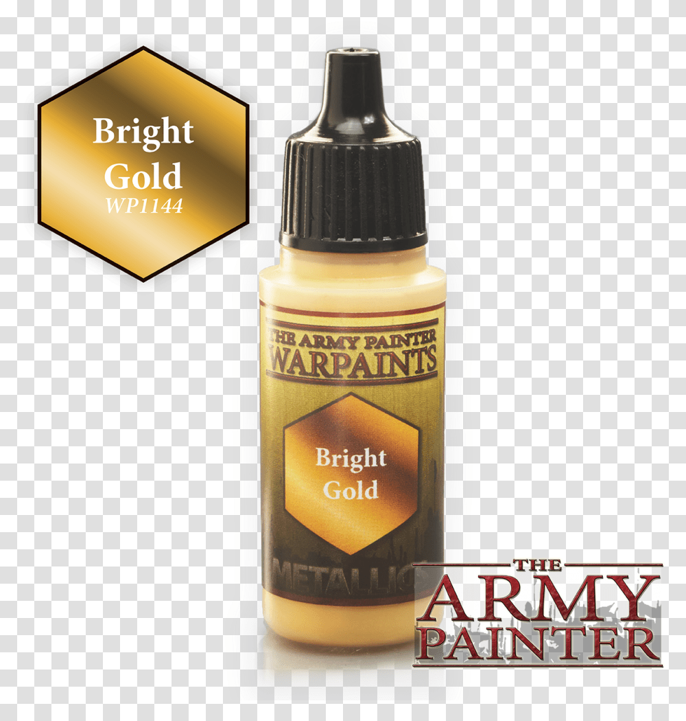 Gold Paint Army Painter, Bottle, Shaker, Cosmetics, Text Transparent Png