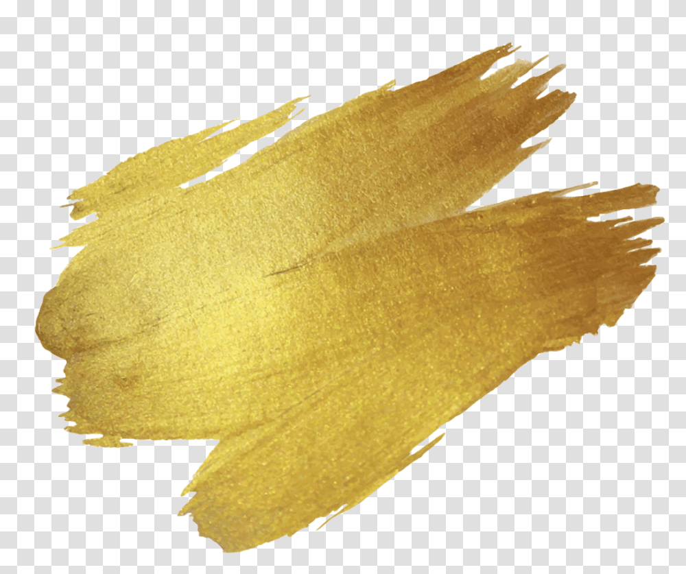Gold Paint Smudge Goldsmudge Goldpaint Nice Brush Stroke, Leaf, Plant, Animal, Tree Transparent Png
