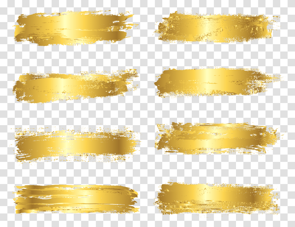 Gold Painted Foil Vector Brush Ink Clipart Vector Gold Foil Background, Label, Treasure Transparent Png