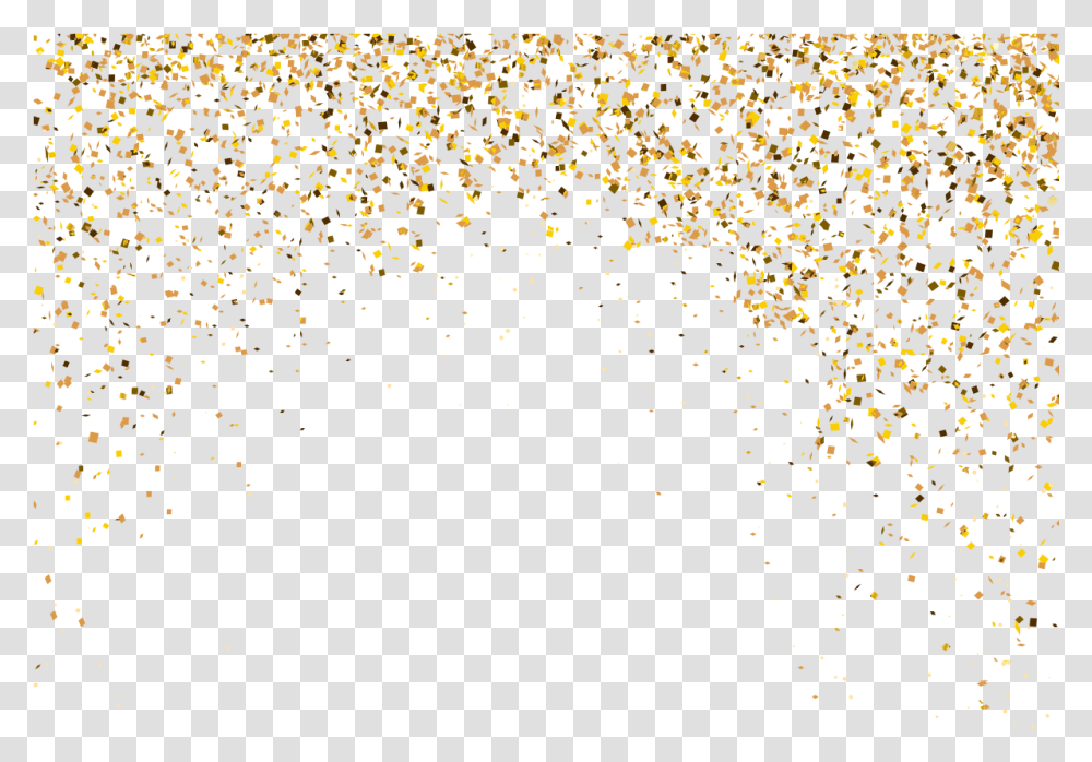 Gold Particles Background, Confetti, Paper Transparent Png