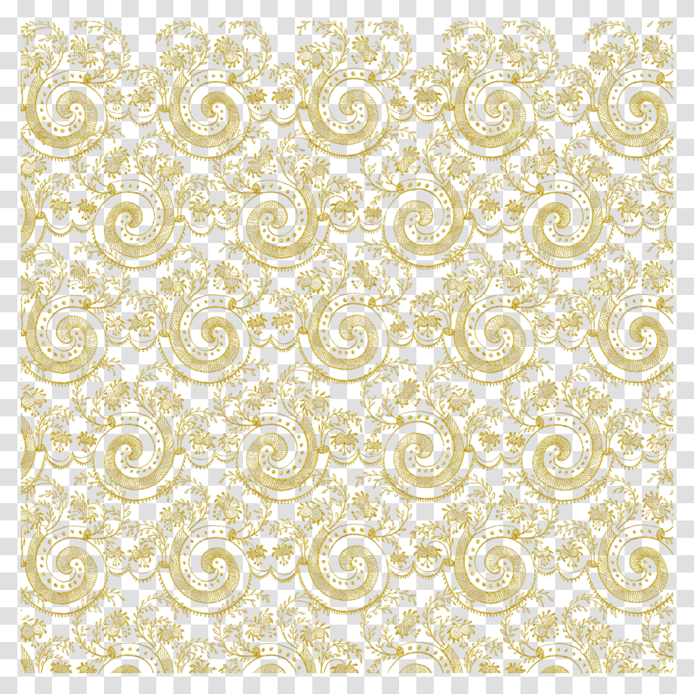 Gold Pattern Background, Floral Design, Rug Transparent Png