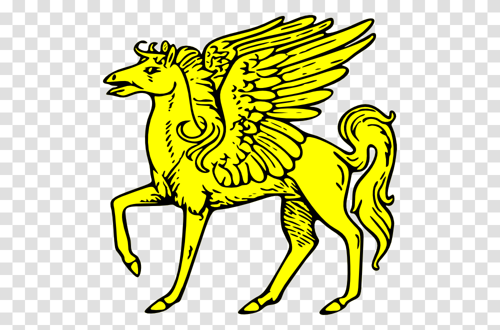 Gold Pegasus Symbol Clip Art, Label, Logo, Trademark Transparent Png