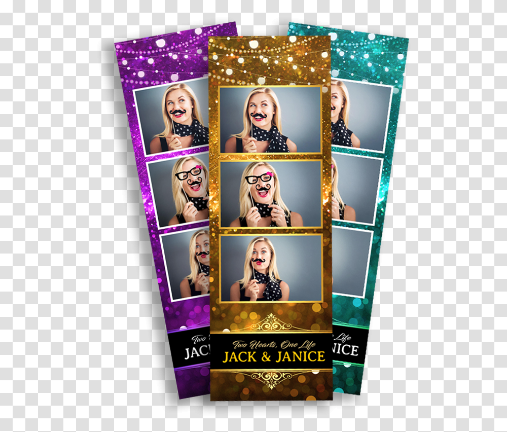Gold Photo Booth Strip Design, Person, Human, Poster, Advertisement Transparent Png