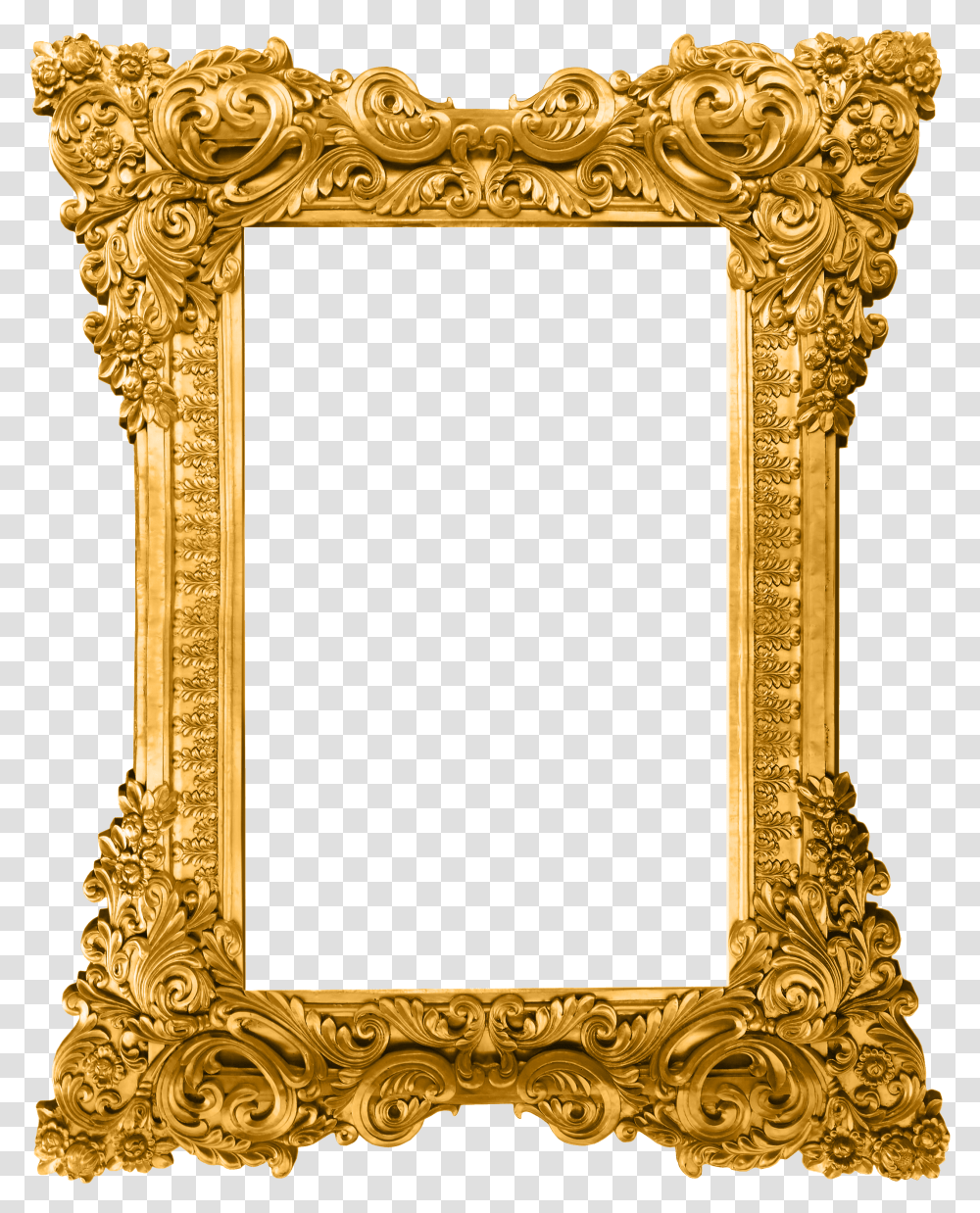 Gold Picture Frame, Gate, Architecture, Building, Bronze Transparent Png