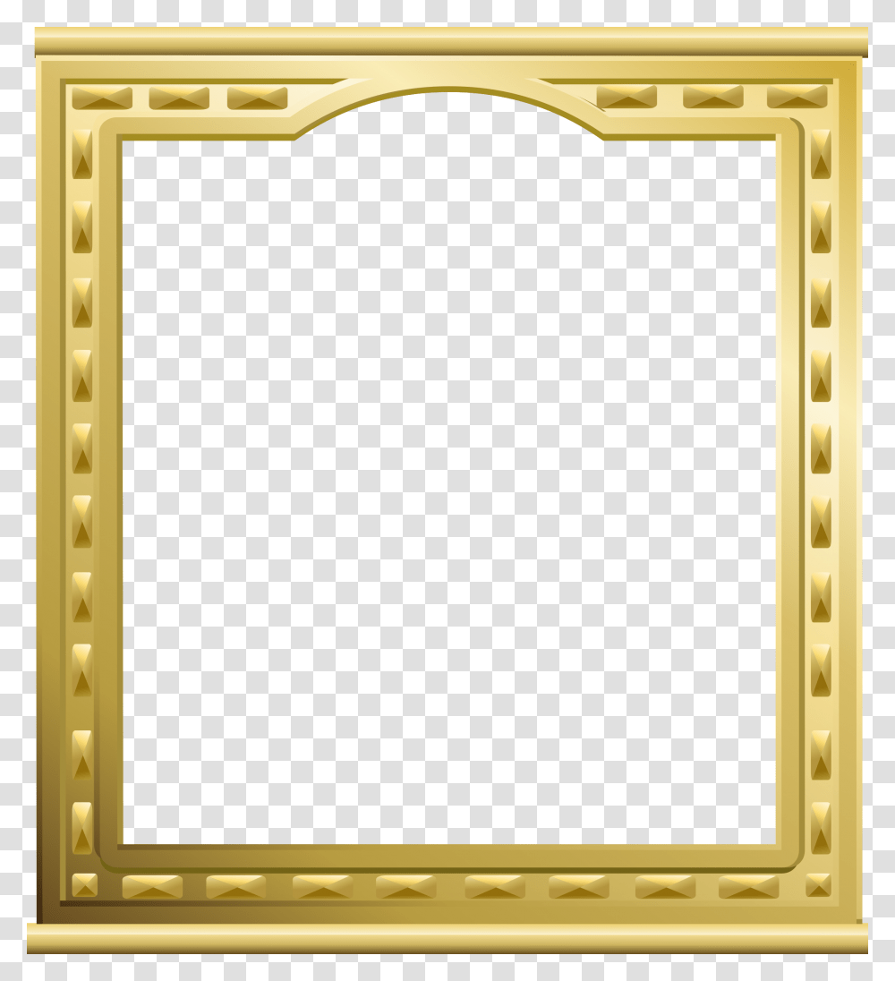 Gold Picture Frames Clipart, Blackboard, Monitor, Screen, Electronics Transparent Png