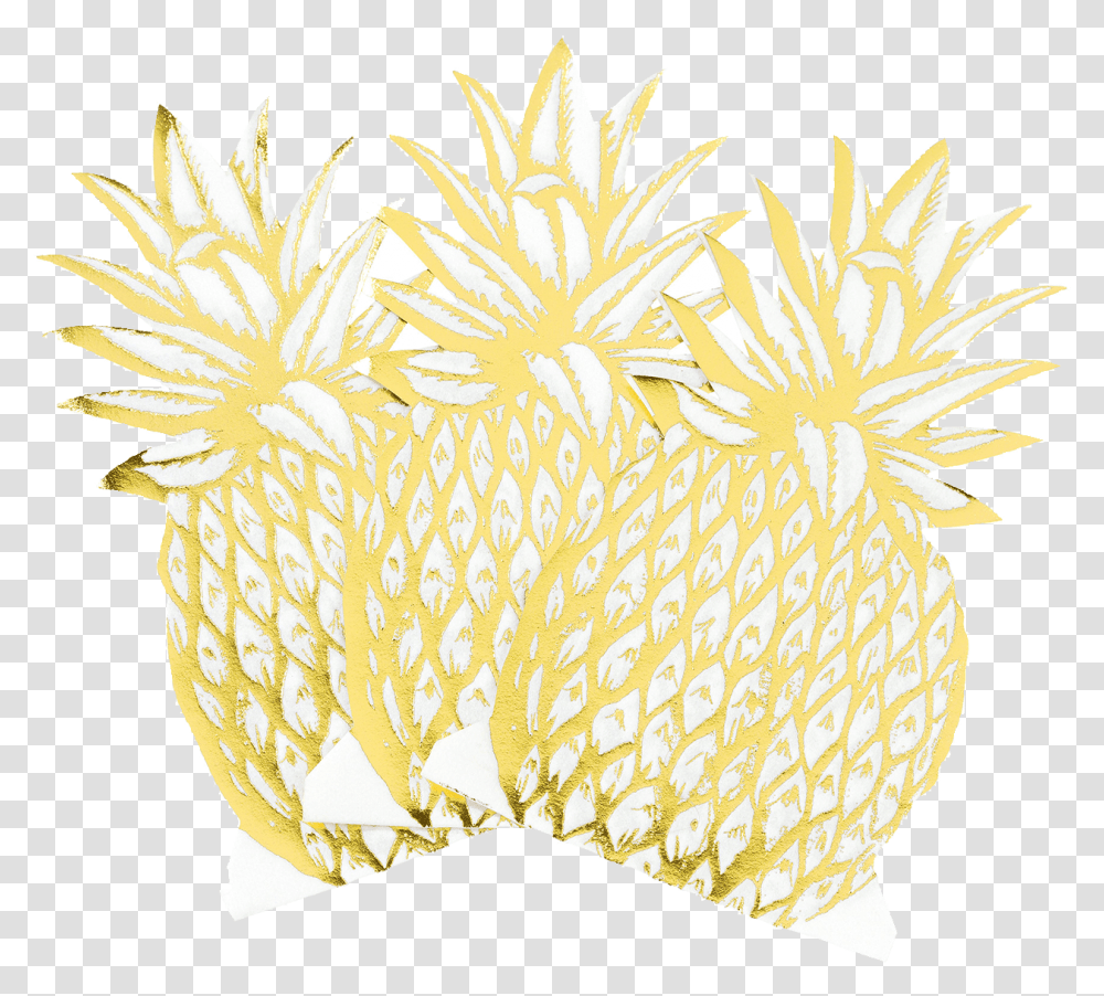 Gold Pineapple, Paper, Pattern, Cushion, Paper Towel Transparent Png