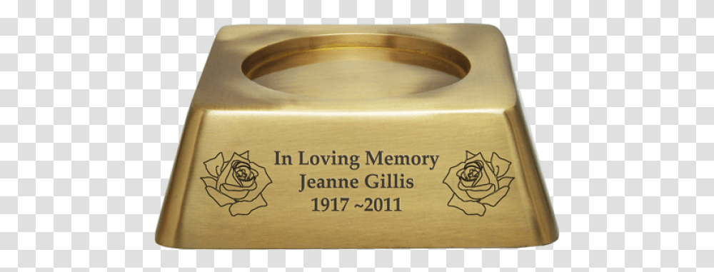 Gold Plaque Solid, Box, Ashtray, Text, Tape Transparent Png