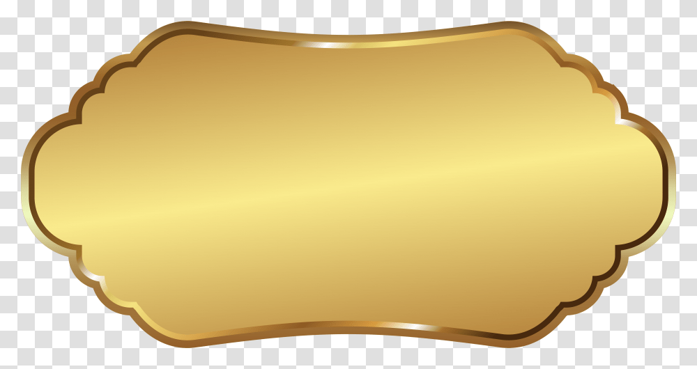 Gold Plate Image Freeuse Download Gold Name Tag Background, Scroll, Cushion Transparent Png