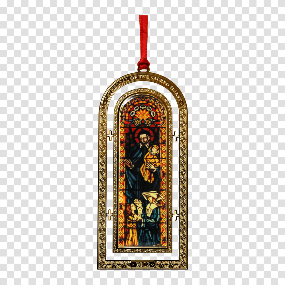 Gold Plated Brass Ornament With Flat Back Stained Glass Transparent Png