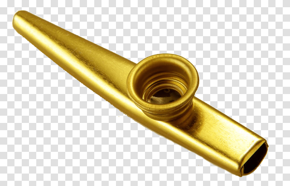 Gold Plated Kazoo Download Kazoo Background, Brass Section, Musical Instrument, Hammer, Tool Transparent Png
