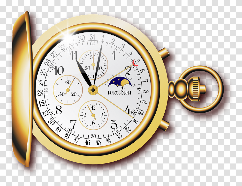 Gold Pocket Watch, Wristwatch, Clock Tower, Architecture, Building Transparent Png