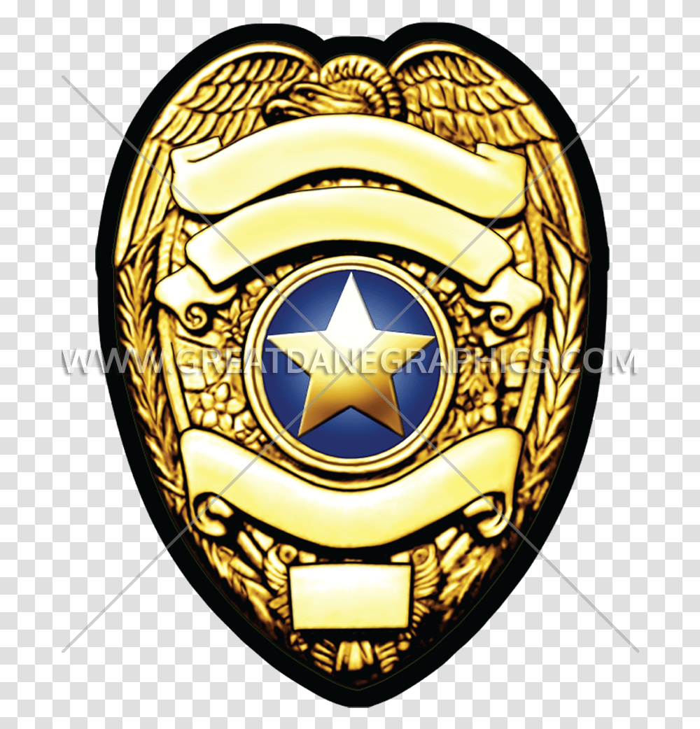Gold Police Badge Production Ready Artwork For T Shirt Police Badge, Logo, Symbol, Trademark, Wristwatch Transparent Png