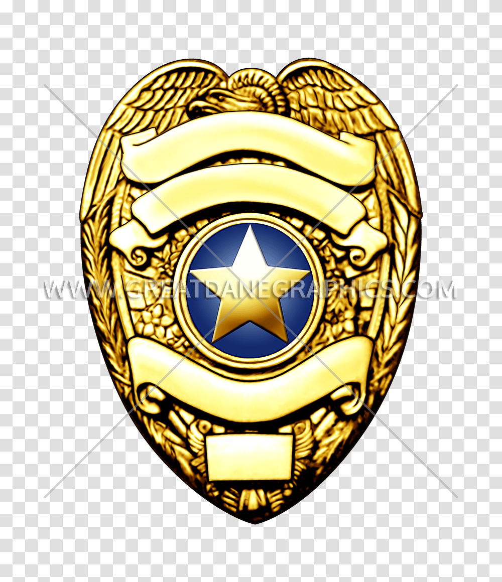Gold Police Badge Production Ready Artwork For T Shirt Printing, Logo, Trademark, Helmet Transparent Png