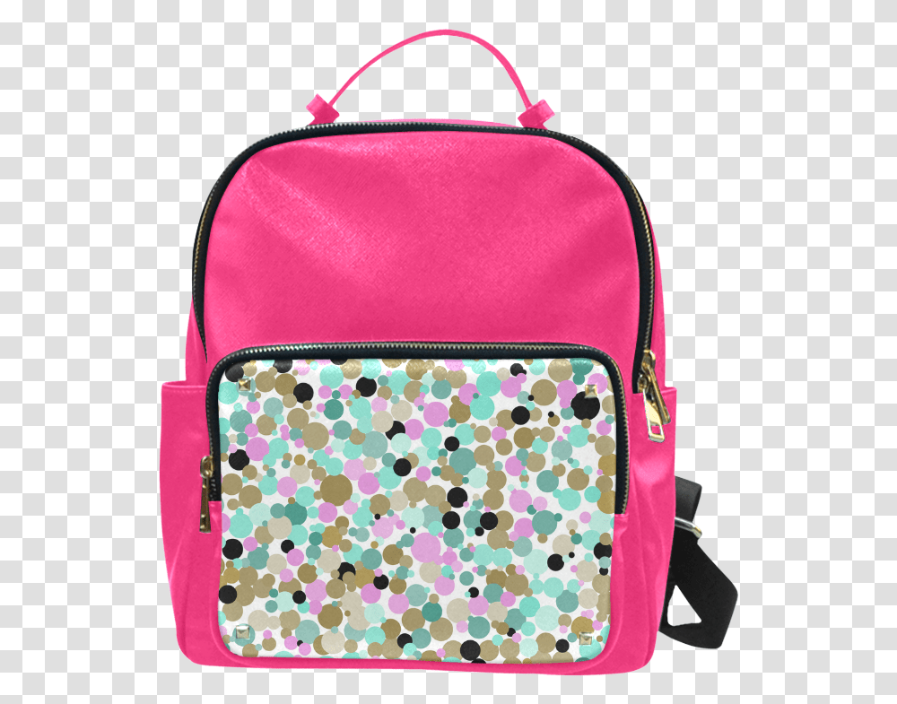 Gold Polka Dots Backpack, Bag, Purse, Handbag, Accessories Transparent Png