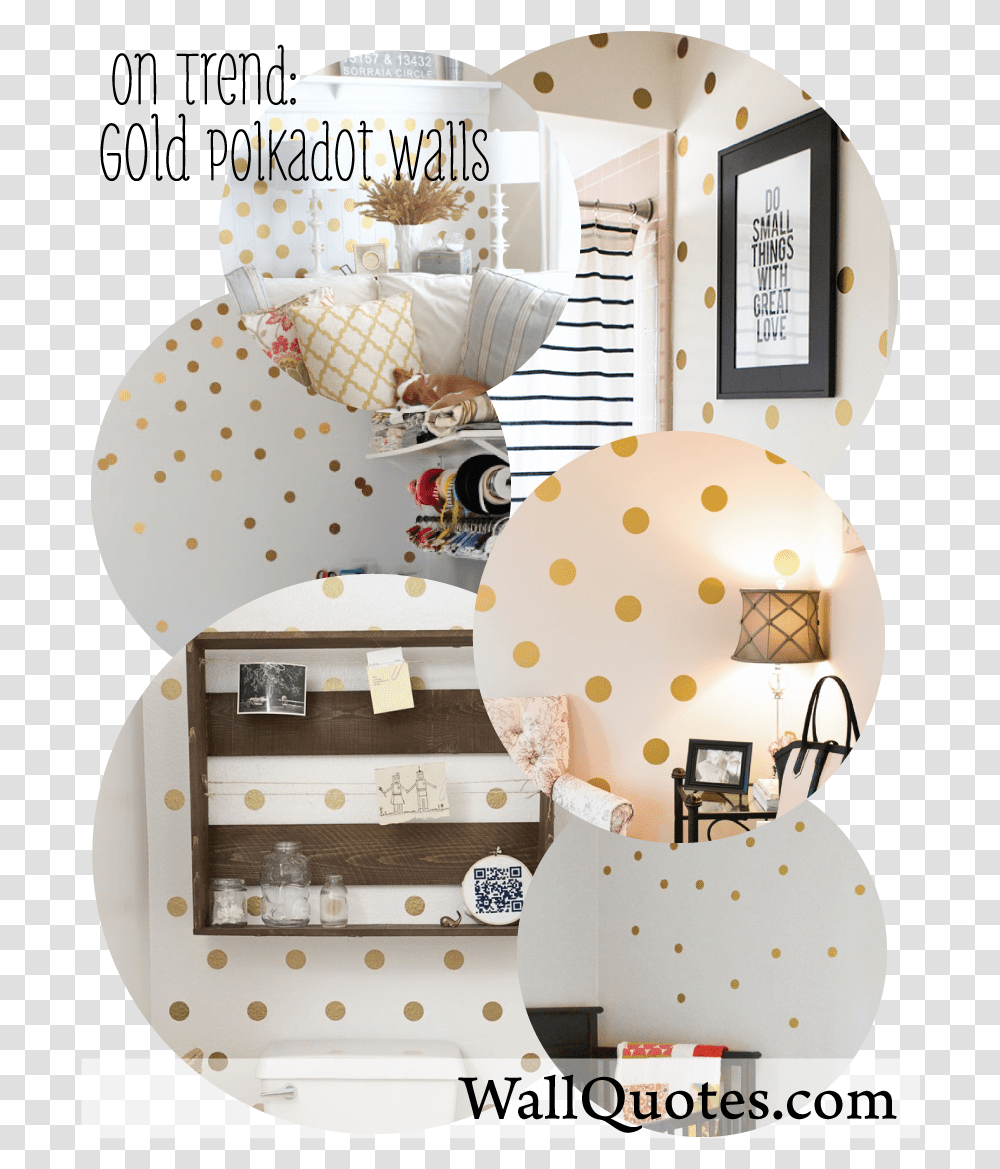 Gold Polka Dots Gold Polkadot Walls Small Bathroom Vinilos, Home Decor, Texture, Indoors, Linen Transparent Png