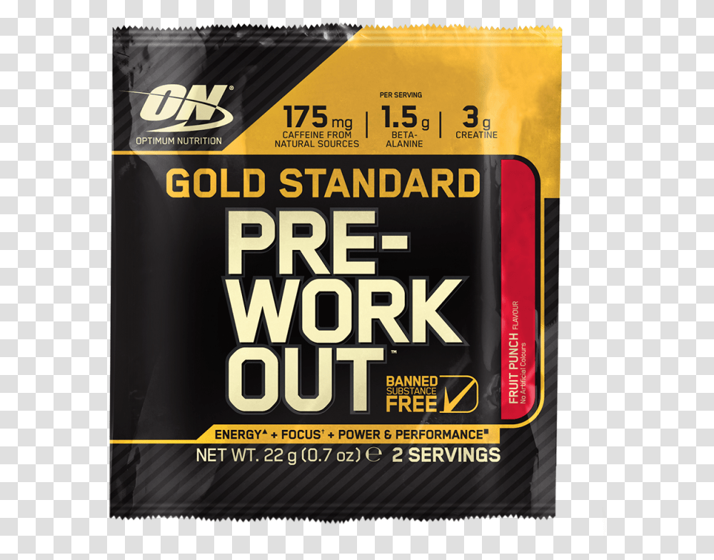 Gold Pre Sample Gold Standard Pre Workout 2 Serving, Poster, Advertisement, Flyer, Paper Transparent Png