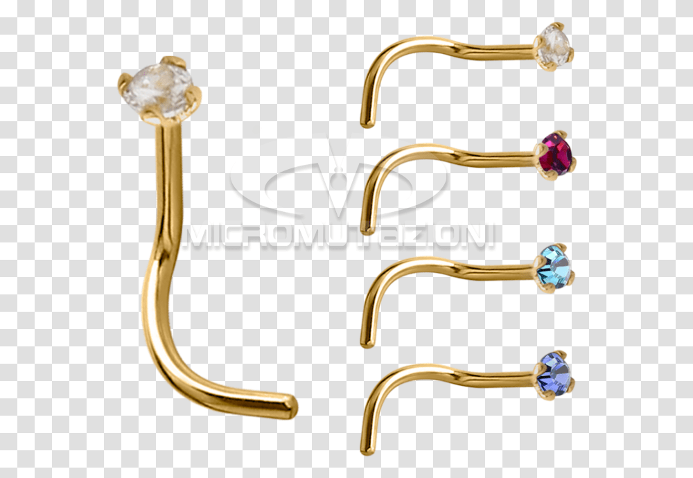 Gold Prong Set Jewelled Nose Stud Nose Studs Amp Sabre, Hair Slide, Bronze, Sink Faucet Transparent Png