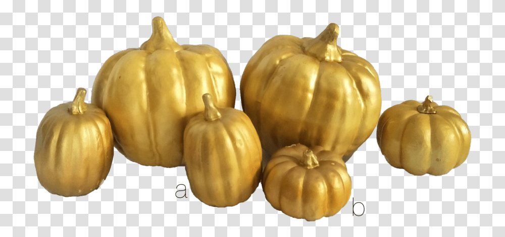 Gold Pumpkin - Marble & Co Pumpkin, Plant, Vegetable, Food, Produce Transparent Png