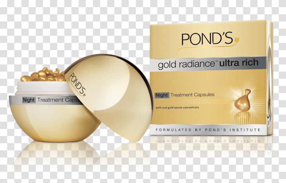 Gold Radiance Ultra Rich Night Treatment Capsules Beauty Capsules For Glowing Skin, Label, Poster, Advertisement Transparent Png