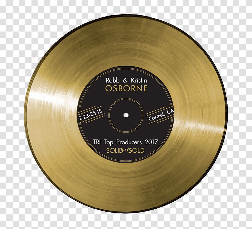 Gold Record Circle Circle, Tape, Electronics Transparent Png