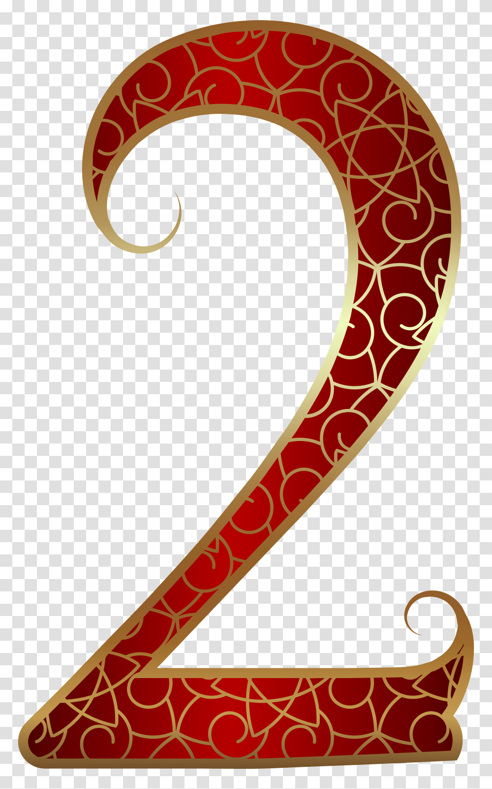 Gold Red Number Two Clip Art, Label, Rug Transparent Png