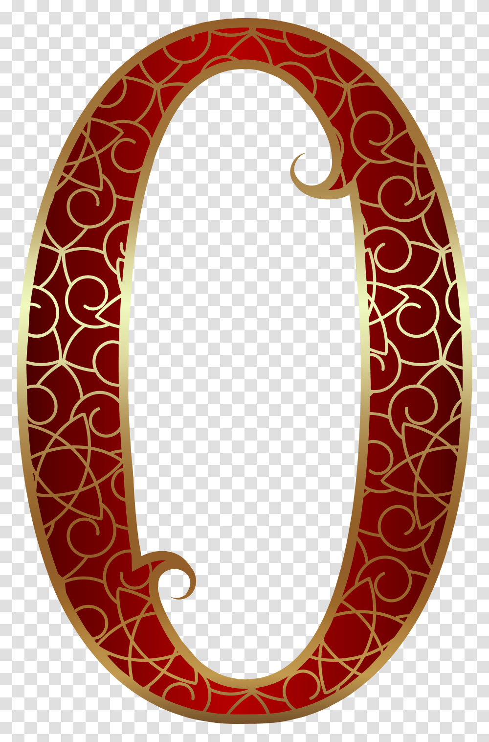 Gold Red Number Zero Clip Art, Rug, Apparel Transparent Png