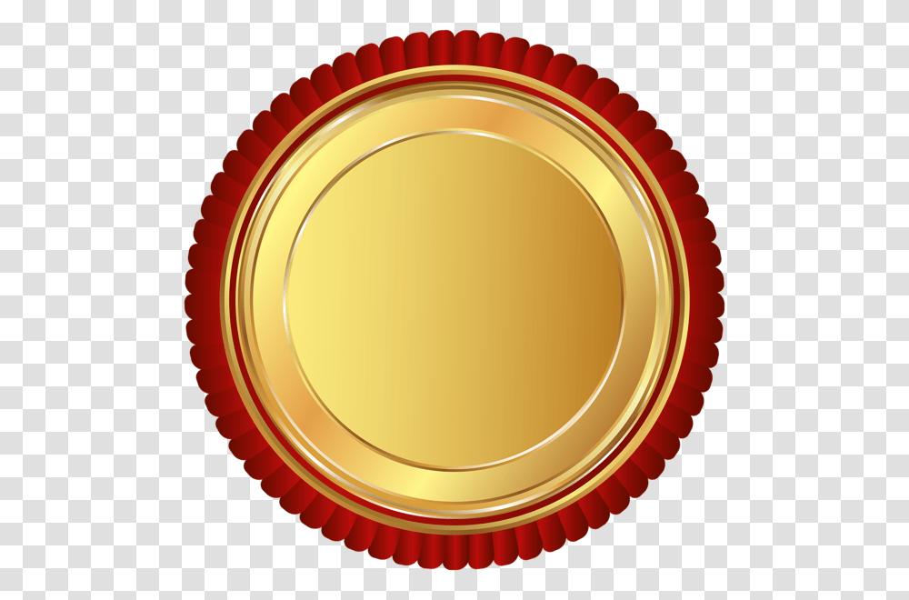 Gold Red Seal Badge Clip Art, Lamp, Gold Medal, Trophy, Bracelet Transparent Png