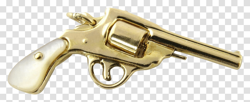 Gold Revolver, Gun, Weapon, Weaponry, Handgun Transparent Png