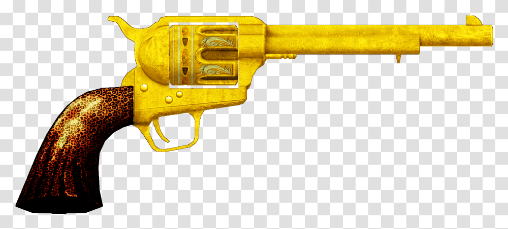 Gold Revolver New Image Hd, Gun, Weapon, Weaponry, Handgun Transparent Png