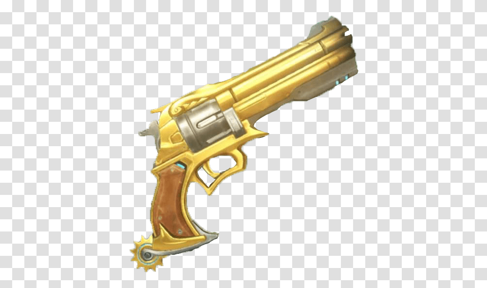 Gold Revolver & Clipart Free Download Ywd Overwatch Golden Gun, Weapon, Weaponry, Toy, Water Gun Transparent Png