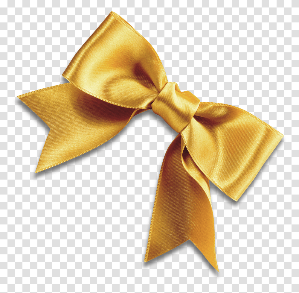 Gold Ribbon Bow Gold Ribbon Vector, Tie, Accessories, Accessory, Necktie Transparent Png