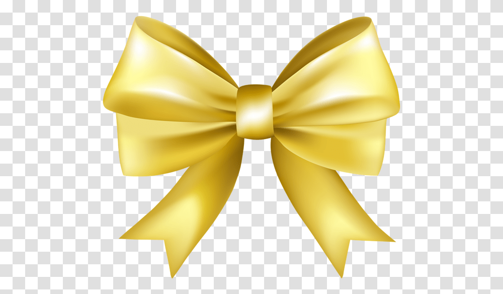 Gold Ribbon Bow Yellow Bow, Lamp, Tie, Accessories, Accessory Transparent Png