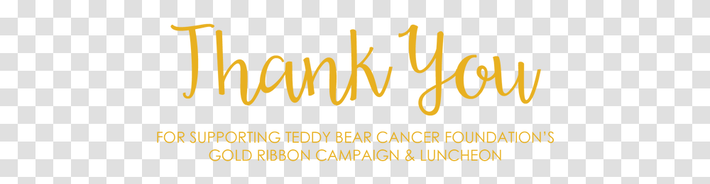 Gold Ribbon Campaign & Luncheon Teddybear Calligraphy, Text, Alphabet, Number, Symbol Transparent Png