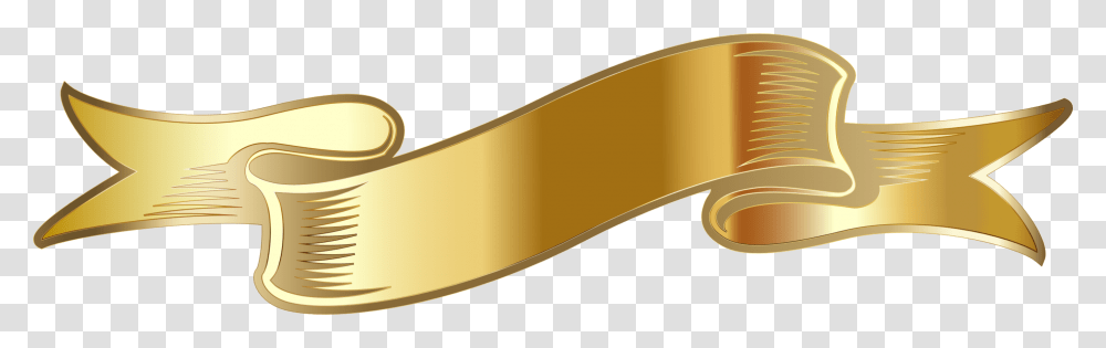 Gold Ribbon Download Gold Ribbon, Axe, Label, Weapon, Cutlery Transparent Png