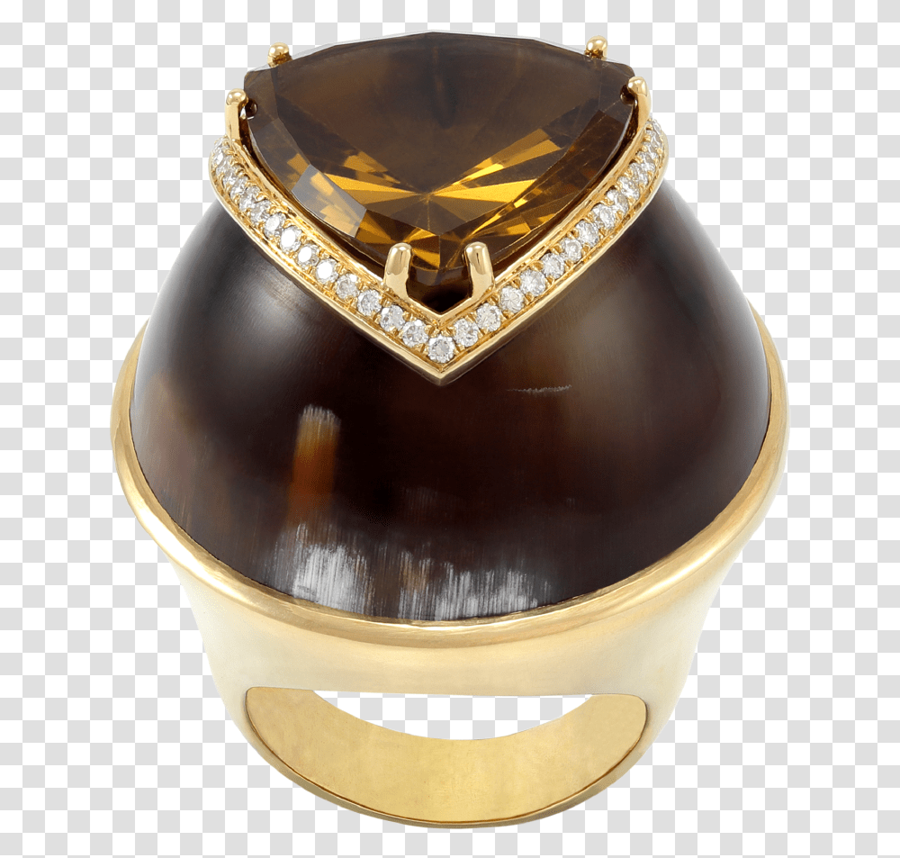Gold Ring With Uphondo Citrus And Little Diamonds, Jewelry, Accessories, Helmet Transparent Png