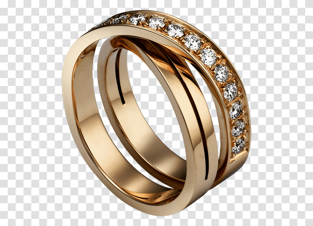 Gold Ring With White Diamonds Clipart Etincelle De Cartier Ring, Jewelry, Accessories, Accessory Transparent Png