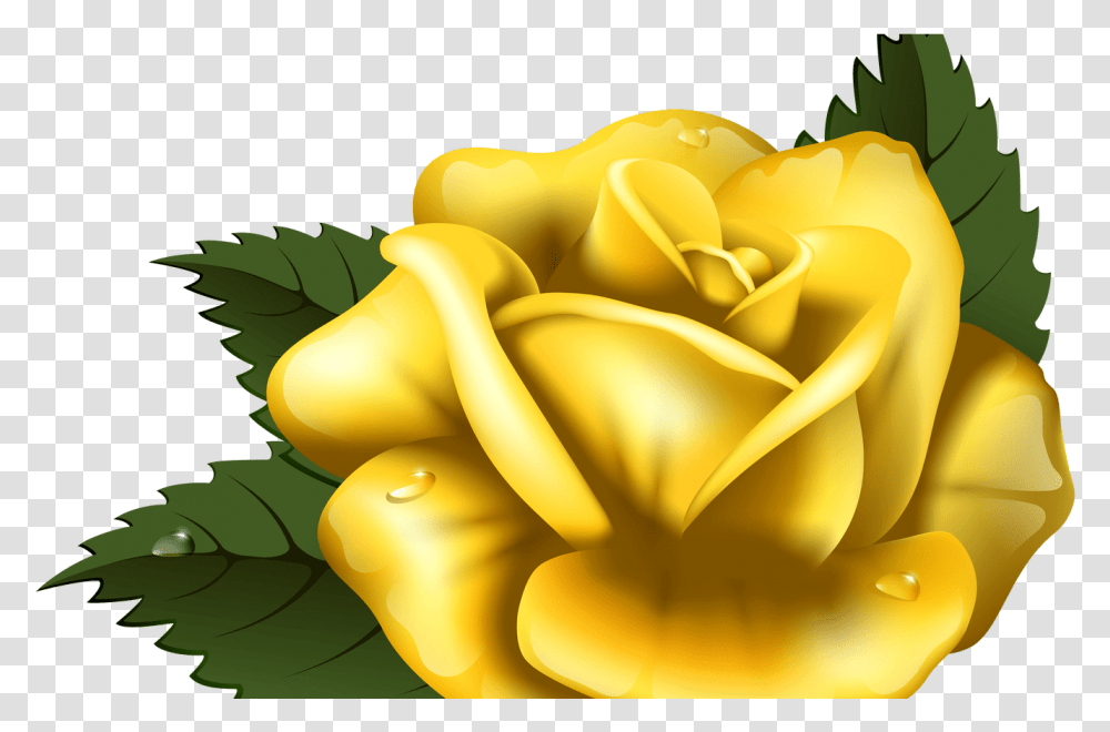 Gold Rose Clipart Yellow Flower Clipart, Plant, Food, Sweets, Petal Transparent Png